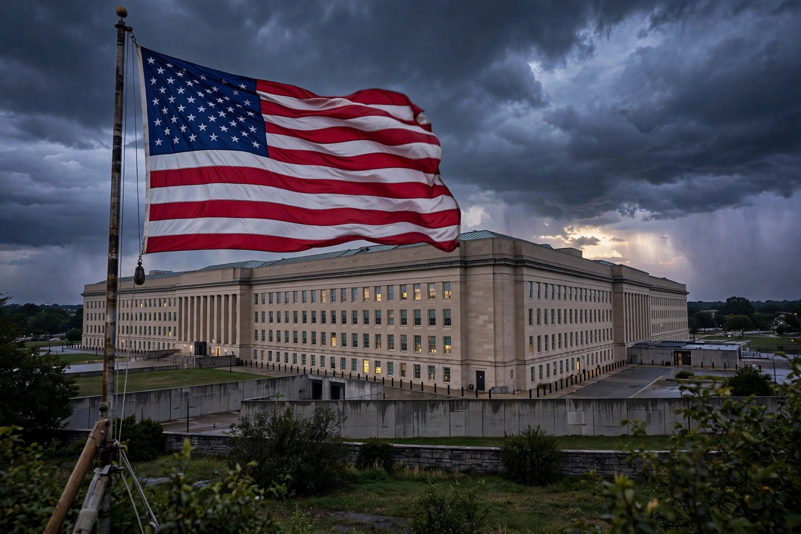 Trump cancels Hasan execution livestream: the Pentagon at dusk after the firing squad broadcast plan was scrapped