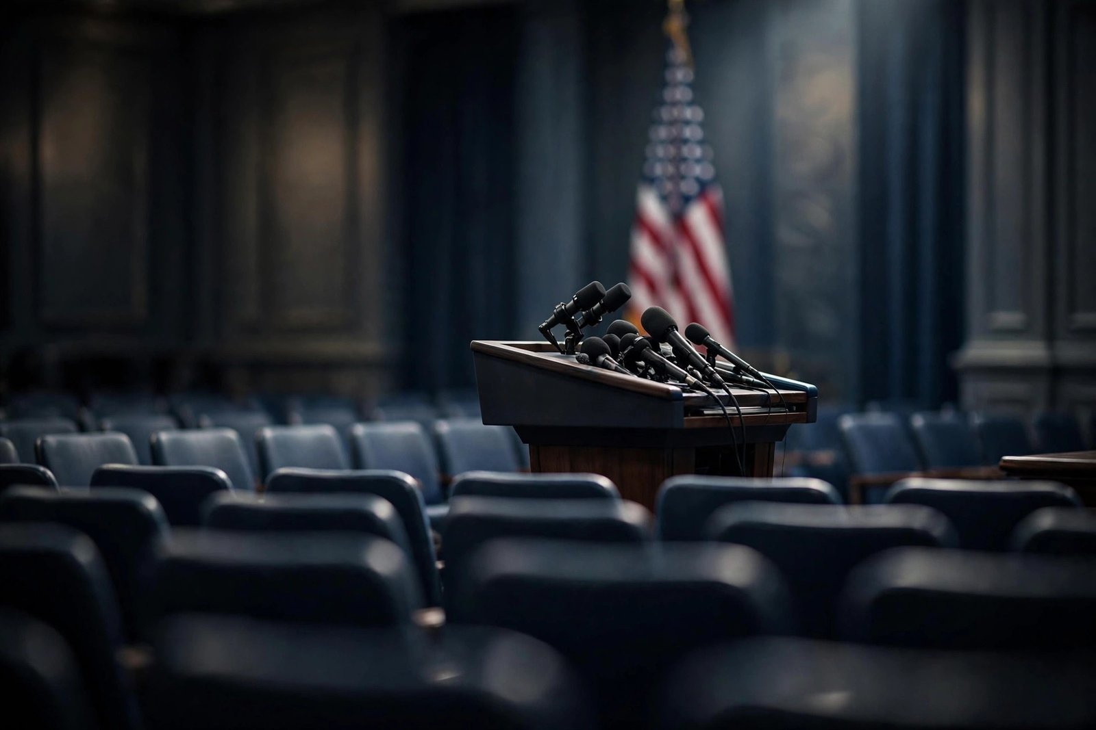 Katie Zacharia out after 7 days as White House press secretary — empty podium at White House briefing room