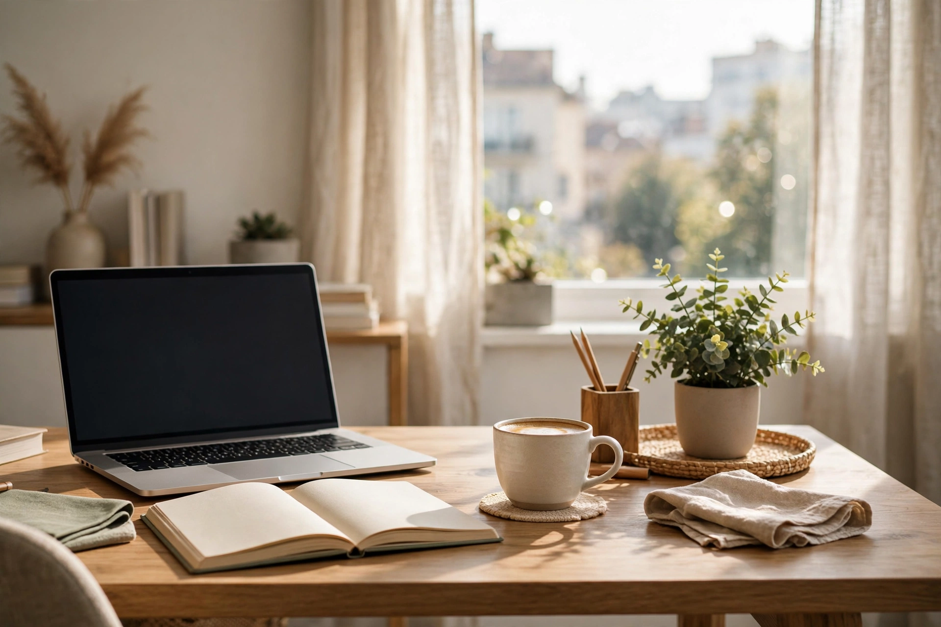 Remote work 2026 — American working from home office