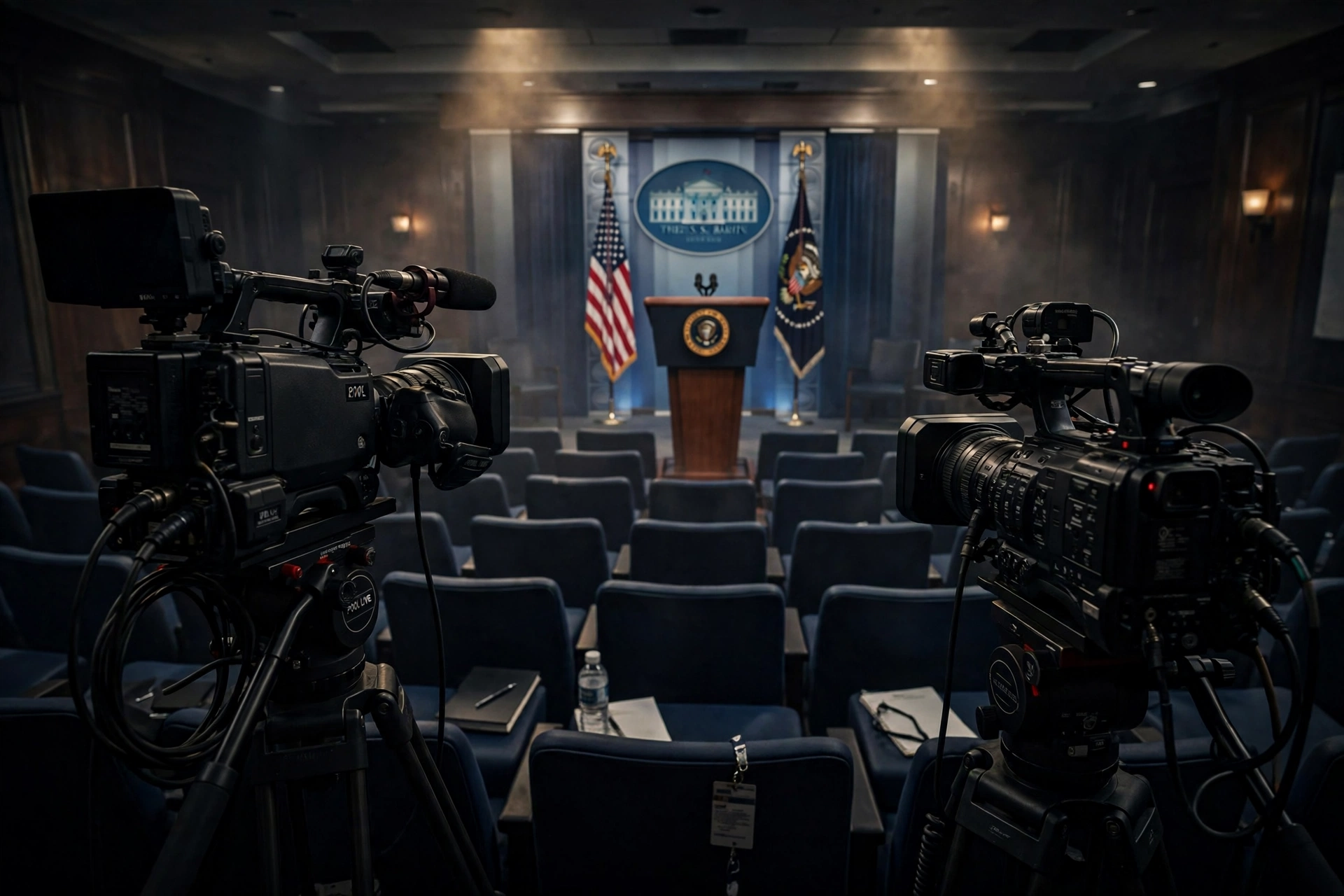 Trump press ban ruling - White House press briefing room